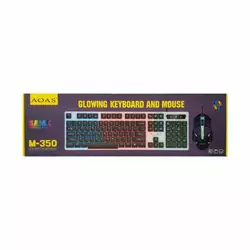 Дротова ігрова клавіатура з підсвіткою LED GAMING KEYBOARD + Миша Linmony M-350