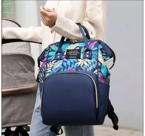 Сумка для мам, вулична сумка для мам і малюків, модна багатофункціональна TRAVELING SHAR синій тропік