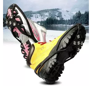 Льодоступи на взуття Magic Spiker 3 пари, чорні снігоступи протиковзкі накладки на взуття TV Shop