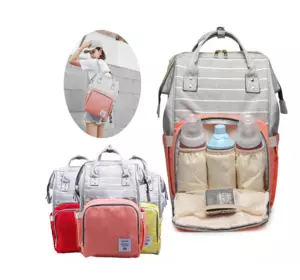 Сумка для мам, вулична сумка для мам і малюків, модна багатофункціональна TRAVELING SHAR сірий у смужку