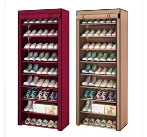 Полиця для взуття з чохлом Shoe Cabinet 9 полиць 160X60X30, тканинний стелаж для взуття (10)