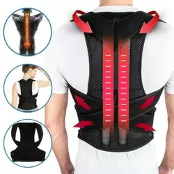 Грудопоясничний корсет коректор правильної постави Back Pain Need Help Чорний для спини від сутулості (100)