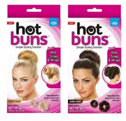Валики на кнопках для создания объёмной причёски "Hot buns"