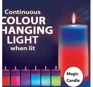 Восковая декоративная свеча Mood Magic с настоящим пламенем и LED подсветкой