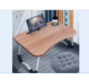 " Складаний дерев'яний столик для ноутбука та планшета. Колір: Дерево 60 x 40 x 25.5 см"