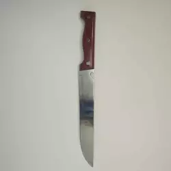 Нож кухонный 2 в 1 с открывалкой и  бордовой ручкой Salingen 35 см