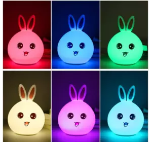 Силіконовий нічник лампа у формі кролика, креативний
