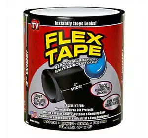 Надміцний скотч стрічка Flex Tape надсильна клейка водонепроникна ізострічка, скотч Чорна