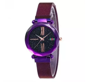 Жіночі годинники Starry Sky Watch на магнітній застібці Фіолетові