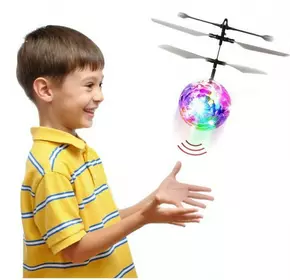 Літальна куля вертоліт Flying Ball JM-888 з підсвіткою і сенсорним керуванням для дітей Прозорий