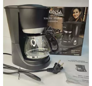 Крапельна кавоварка з колбою та підігрівом на 650 ML YONSA 650W