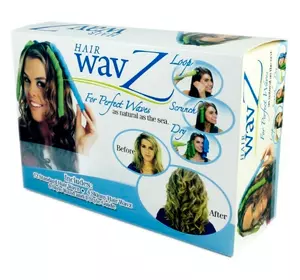 Чарівні спіральні бігуді Hair Wavz Хейр Вейвз для довгого волосся 50 см 18 шт