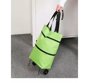 Складана сумка-візок для продуктів 2 в 1. Зелений, синій, чорний (50)