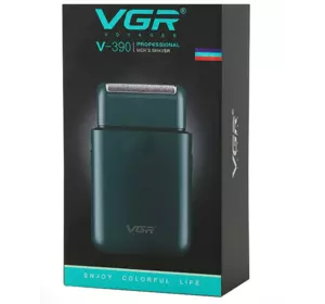 Електробритва VGR Professional Men's Shaver V-390 Green — стильна та зручна бритва для професійного (80)