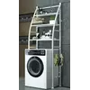 Полиця стелаж підлогова над пральною машинкою Laundry Rack TW-106 Металева біла (10)