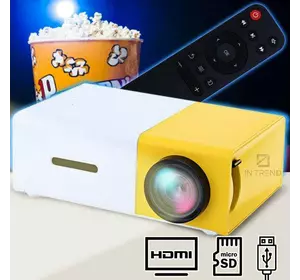 Проєктор мультимедійний проєктор LED YG-300 для домашнього кінотеатру Міні портативний кінопроєктор і відео